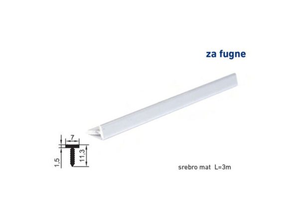 Lajsna prelazna T profil za fugne