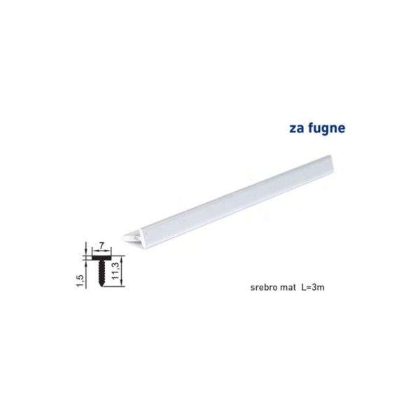 Lajsna prelazna T profil za fugne Lajsna prelazna T profil za fugne