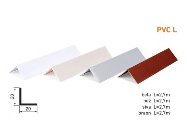 Lajsna ugaona L profil PVC L ×